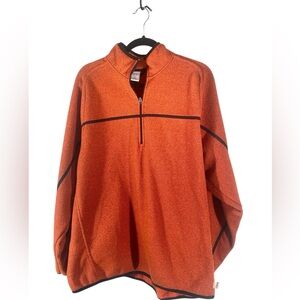 Men's Orange Half-Zip Sweater